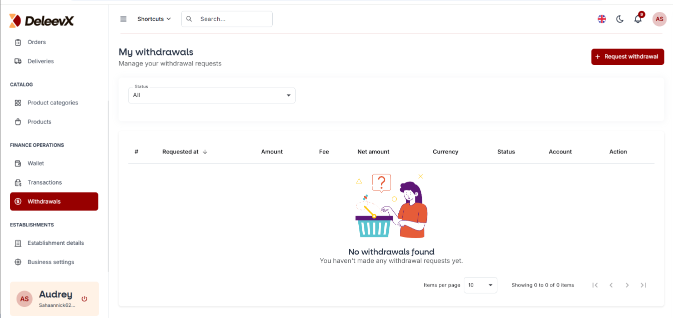 Wallet Page